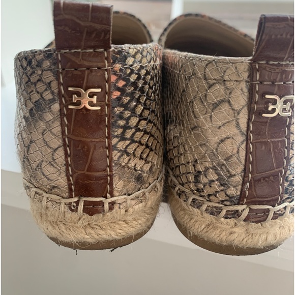 Sam Edelman Leather Animal Print Espadrilles Khloe-Nude 5 - Picture 4 of 6